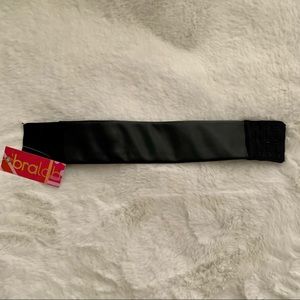 The Bra Lab back band black vegan leather sz S